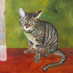 絵画コース受講生作品　油彩　動物を描く