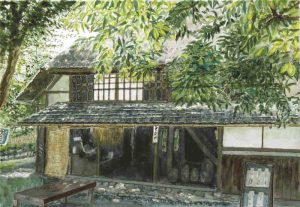 風景 油彩画 緑と青のトーン　美大に進学した方な作品 7月の授業紹介 | 大人のための絵画教室 え塾