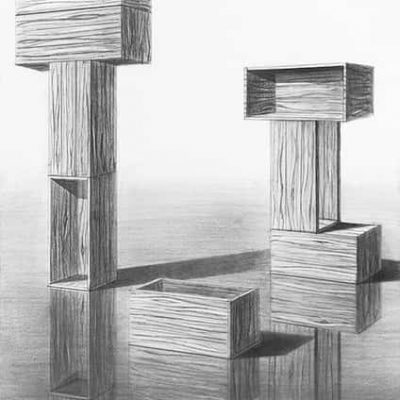 建築・環境デザイン学科 鉛筆デッサン 合格再現作品