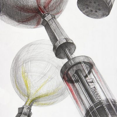 生産デザイン学科プロダクトデザイン専攻 学校推薦型選抜 選択B：「スケッチ／デッサン」合格者入試再現作品