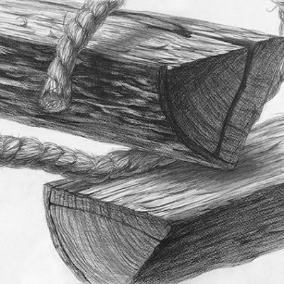 空間演出デザイン学科 鉛筆デッサン 合格再現作品