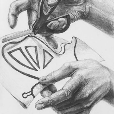 多摩美術大学グラフィックデザイン学科 学校推薦型選抜 鉛筆デッサン 合格再現作品