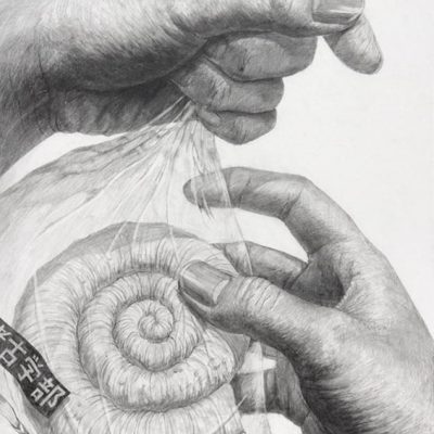 グラフィックデザイン学科 鉛筆デッサン 合格再現作品