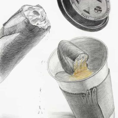 生産デザイン学科プロダクトデザイン専攻 学校推薦型選抜 選択B：「スケッチ／デッサン」合格者入試再現作品