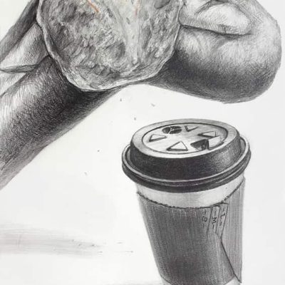 生産デザイン学科プロダクトデザイン専攻 学校推薦型選抜 選択B：「スケッチ／デッサン」合格者入試再現作品