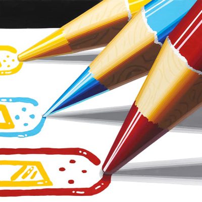 「はる（貼る、張る）」を主たるイメージモチーフとして、美しい色彩構成をしなさい。