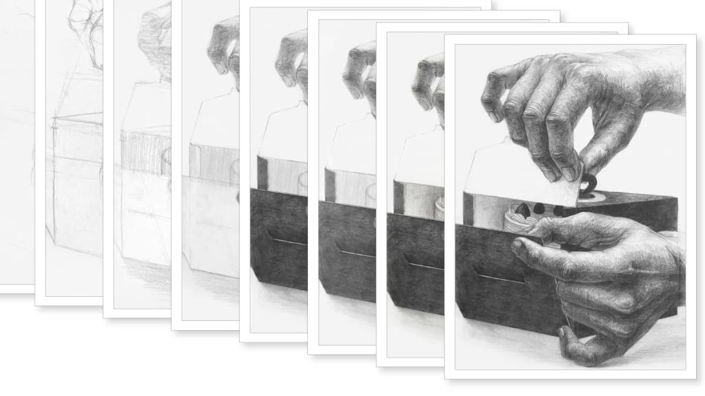 手の構成デッサンの制作プロセス|作業内容や注意するポイントは？