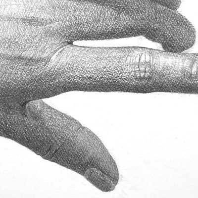 予備校講師が描くデッサン　木炭紙大　髭の男　空間の出し方　鉛筆の使い分け 初心者向け】デッサンの描き方の基礎を徹底的に解説する【6枚
