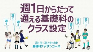 週1日からだって通える!秋から始める美大受験準備【基礎科】