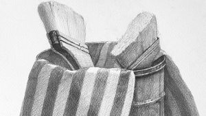 布を持つ手の石膏像。デッサン教材値下げ 日常ブログ: 石膏布巻き課題