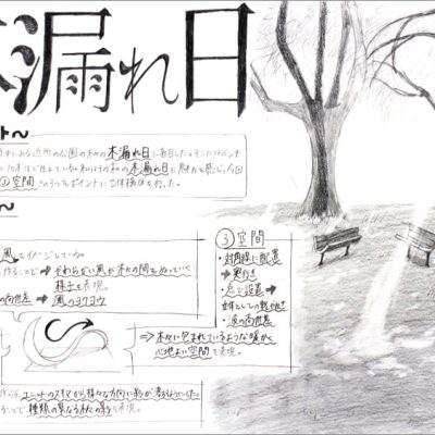 建築・環境デザイン学科 学校推薦型 選抜 制作意図（ボード）合格者入試再現作品