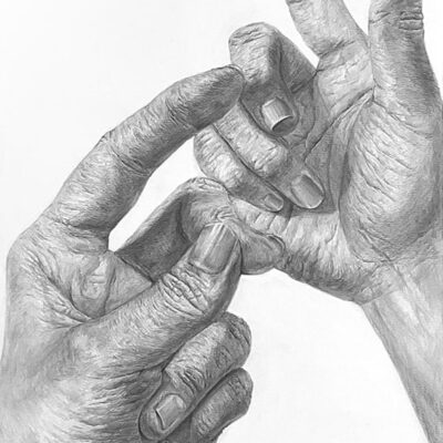 グラフィックデザイン学科 鉛筆デッサン 合格再現作品