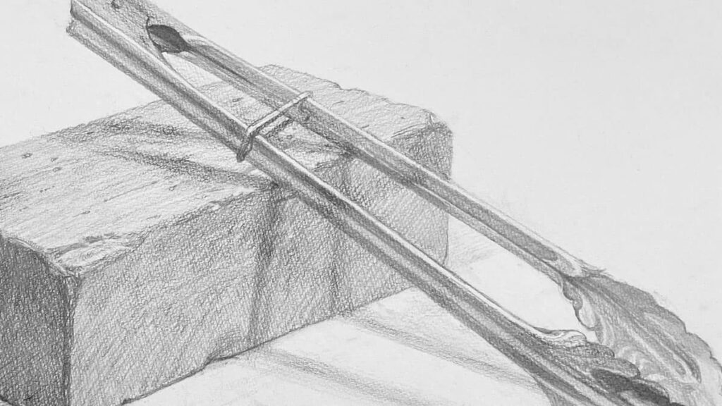 トングのある静物：制作プロセス