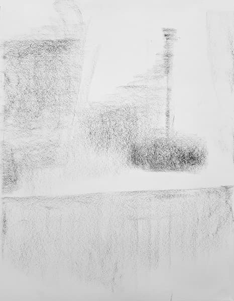 木炭デッサン制作プロセス１